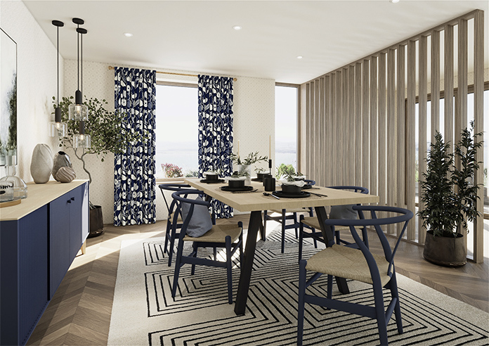 Nordic, Indigo - Made to Measure Curtains - Image 7